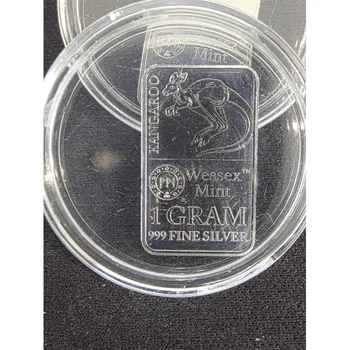1 gram wessex mint 999 fine silver bars various designs available
