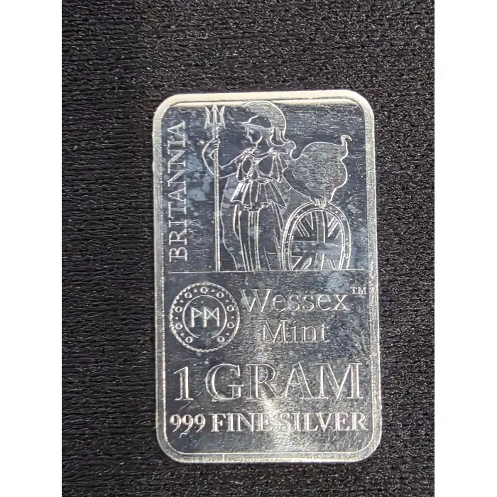 1 gram wessex mint 999 fine silver bars various designs available