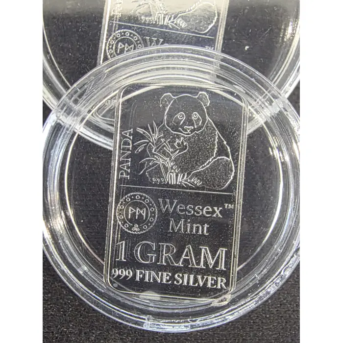 1 gram wessex mint 999 fine silver bars various designs available