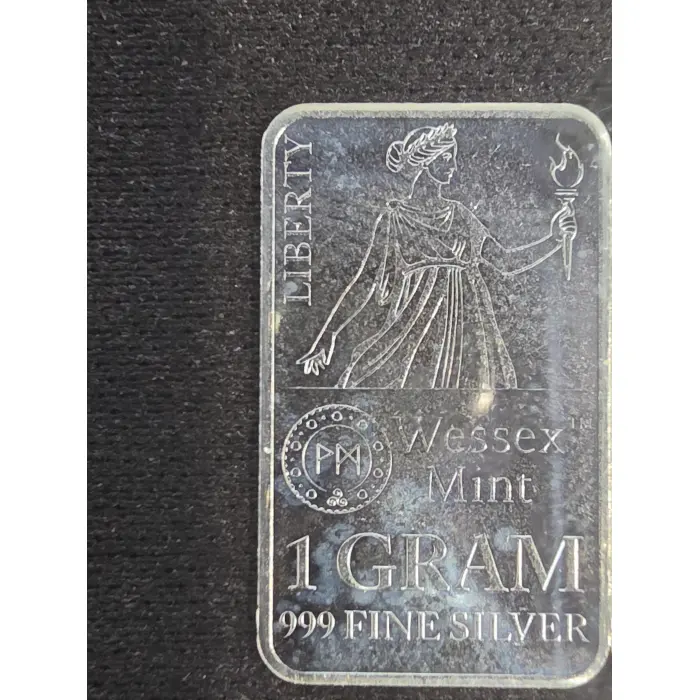 1 gram wessex mint 999 fine silver bars various designs available