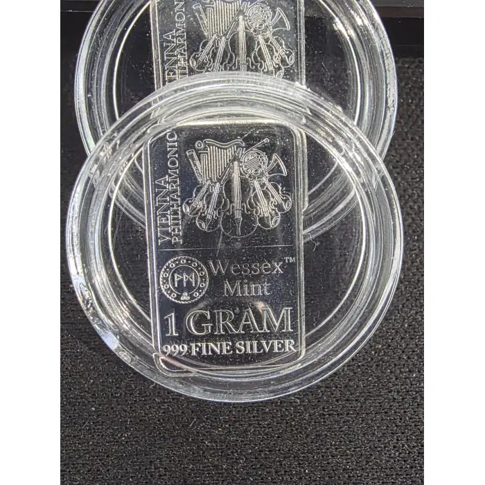 1 gram wessex mint 999 fine silver bars various designs available