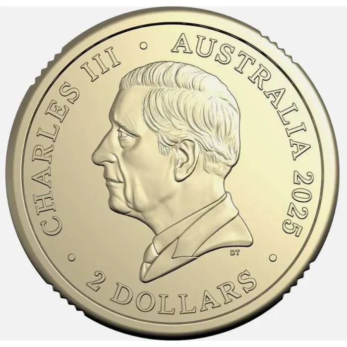 2025 $2 Remembrance 80th Anniversary of End/WW2 Coloured Coin UNC