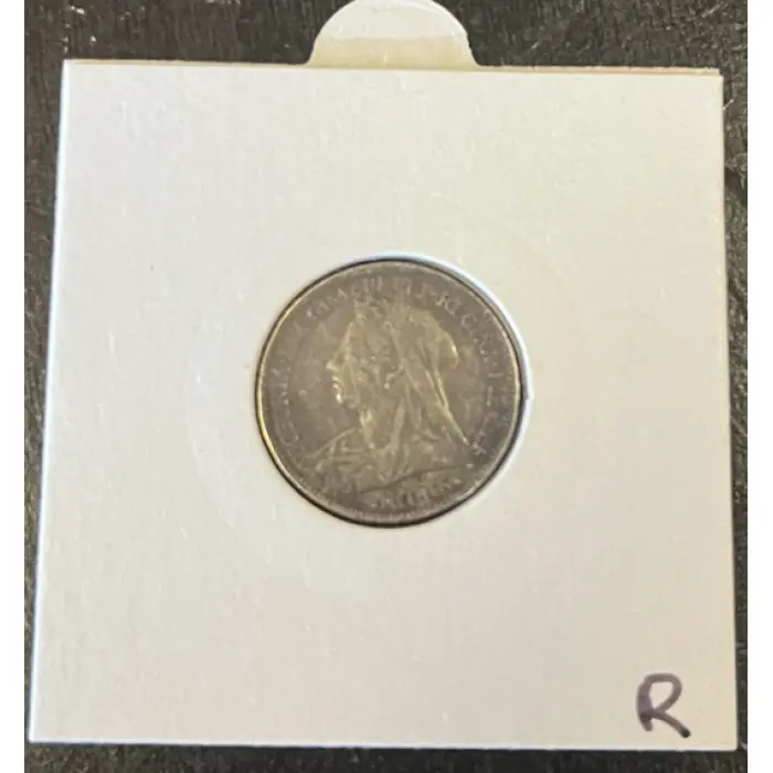 Great Britain 1901 Sixpence – Queen Victoria "Old Head" Last Year of Reign