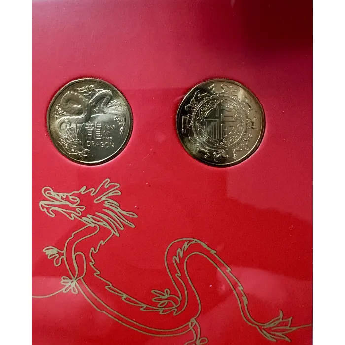 2024 RAM Year of the Dragon $1 2-Coin UNC Set Lunar Series - Boxed
