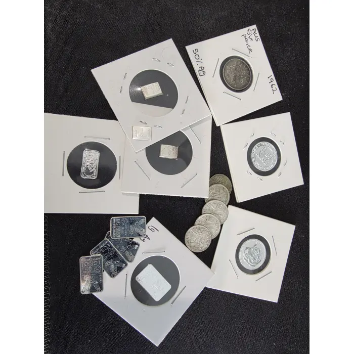 Fractional silver and pre-decimal 50% silver bundle 17 pieces