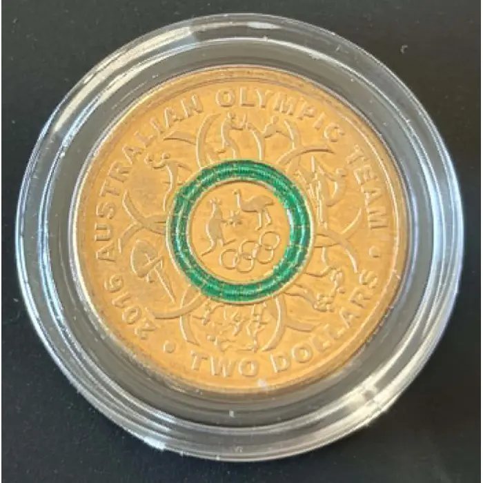 2016 Rio Olympic $2 coin highly sort after Green  in lighthouse cap aUNC 