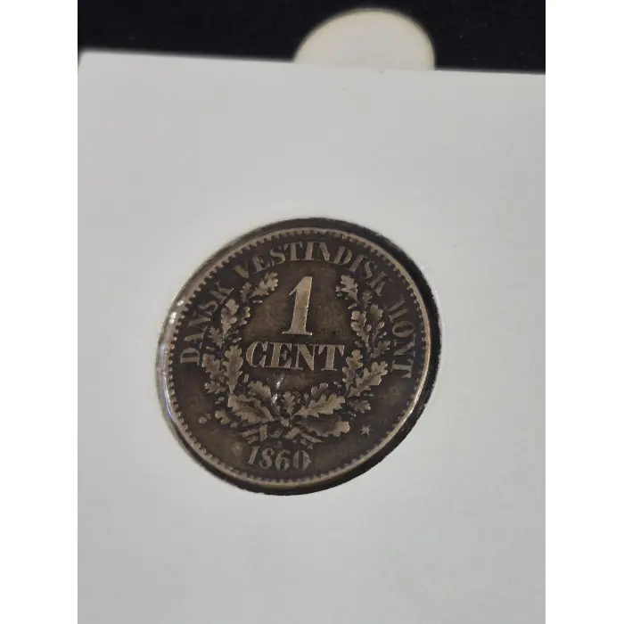 1860 Danish West Indies 1 Cent – King Frederik VII