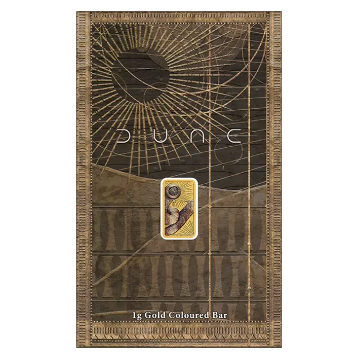 Dune 1g Gold Coloured Minted Bar