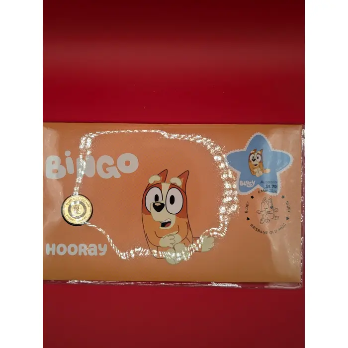 2026 $2 Bluey & Bingo PNC Set Limited Issue - Hooray + For Real Life - Coloured