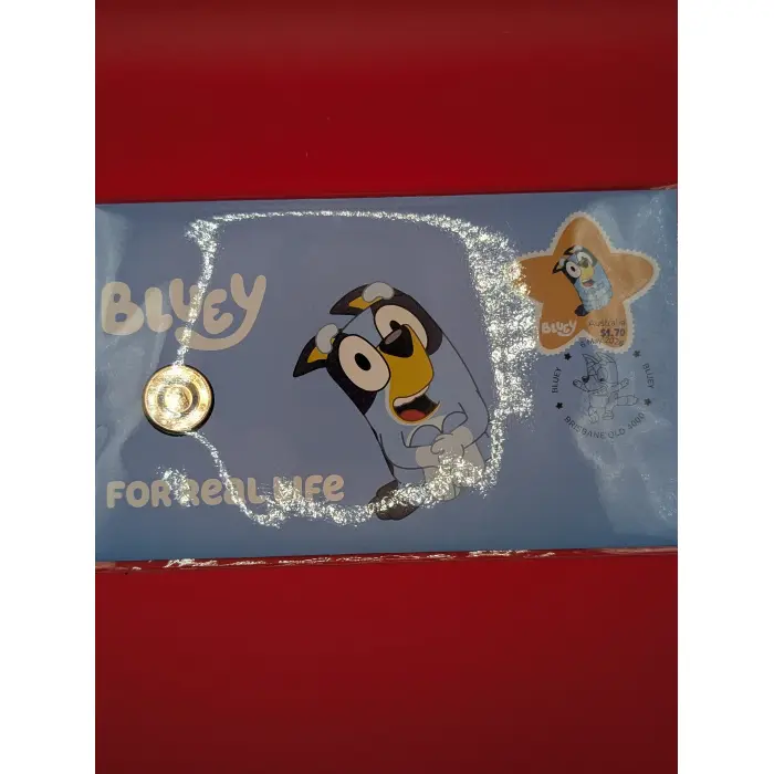 2026 $2 Bluey & Bingo PNC Set Limited Issue - Hooray + For Real Life - Coloured