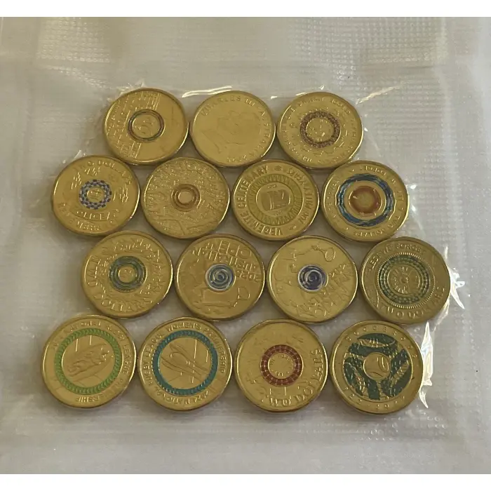 2015-2025 $2 UNC COLOURED COIN PACK - EX RAM BAG (15 COINS)