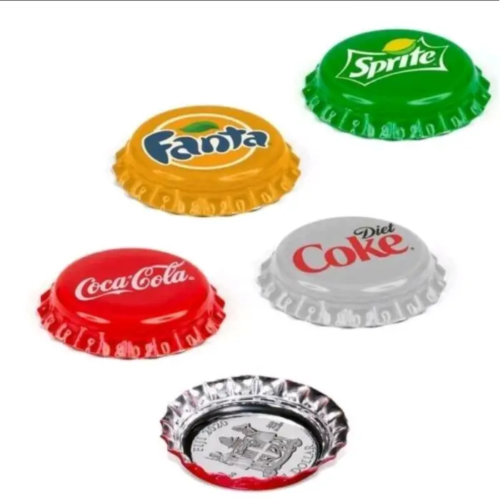 2020 Fiji Cola Fanta Sprite & Diet 4-Coin Silver Proof  Bottle Cap Shaped – Rare