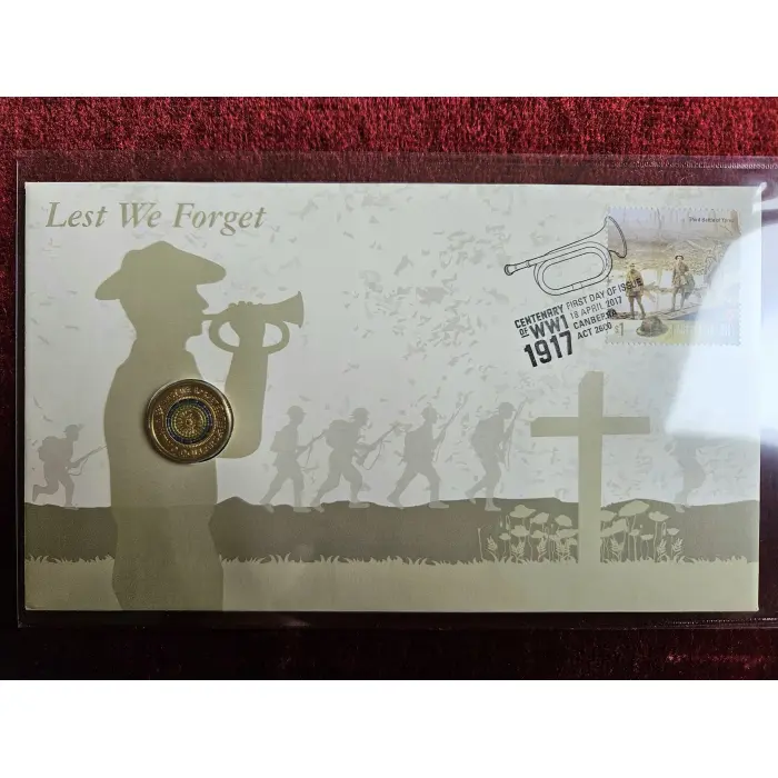 2017 $2 Lest We Forget Mosaic C Mintmark PNC Mintage 9,000