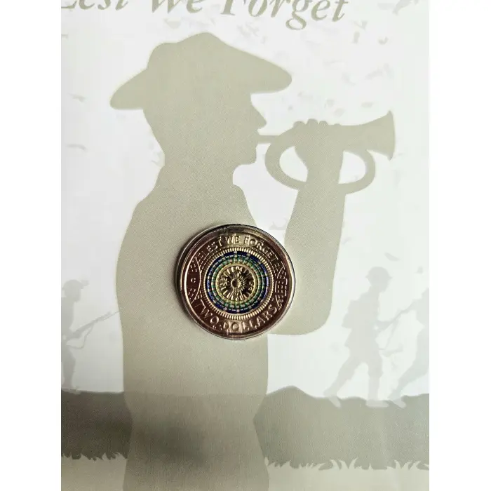 2017 $2 Lest We Forget Mosaic C Mintmark PNC Mintage 9,000