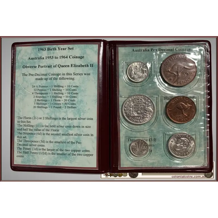 1963 Australian Pre-Decimal coin set – a perfect Birthday Gift