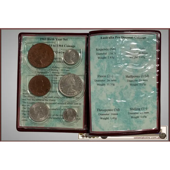 1963 Australian Pre-Decimal coin set – a perfect Birthday Gift