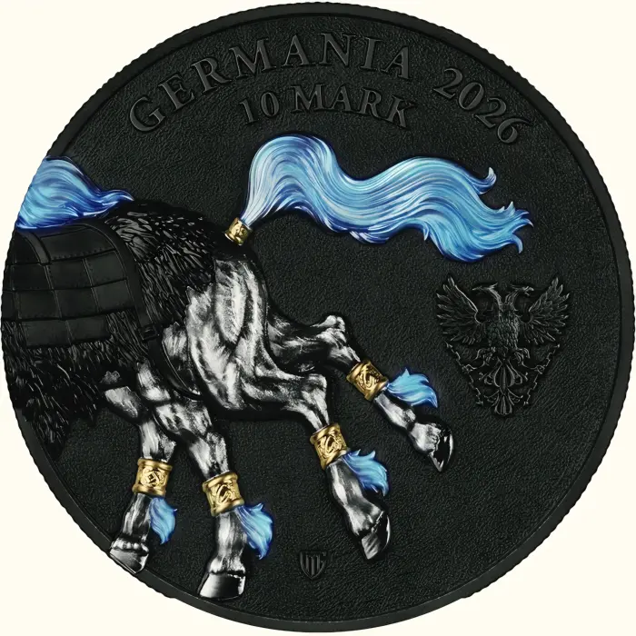 Sleipnir Ultra Double High Relief – Germania Beasts 10 Mark 2oz Germania 2026