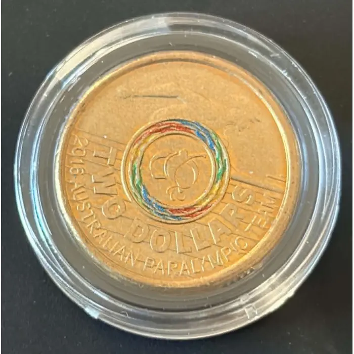 2016 RioOlympic $2 coin highly sort after Paralympics in lighthouse cap aUNC 