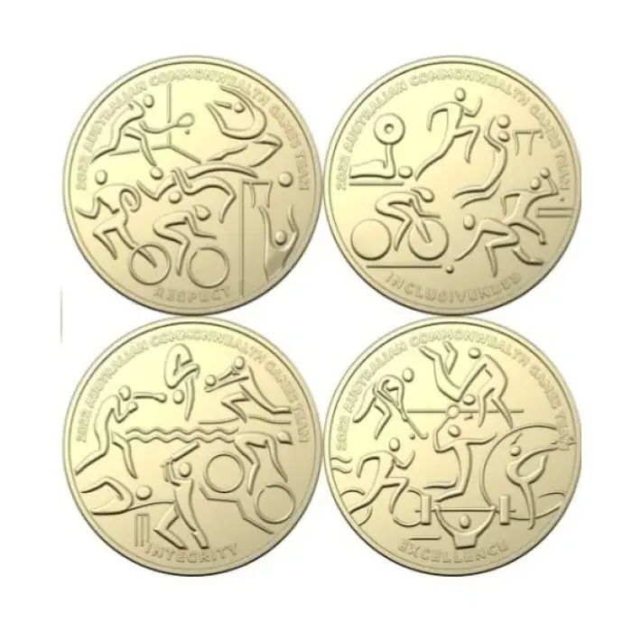 2022 $1 Coin Uncirculated Australian Commonwealth Games Team - 4 Coins