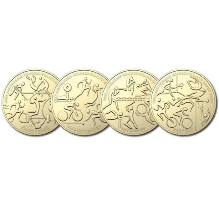 2022 $1 Coin Uncirculated Australian Commonwealth Games Team - 4 Coins