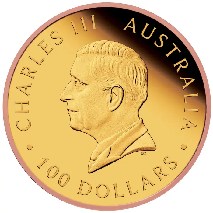 Australia Five Sovereign 2025 Gold Proof Reverse Gilded Coin