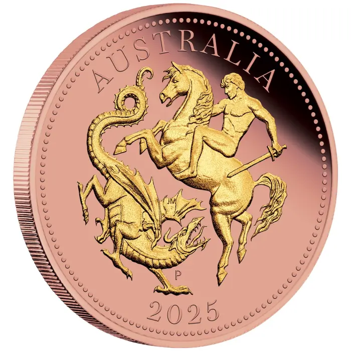 Australia Five Sovereign 2025 Gold Proof Reverse Gilded Coin