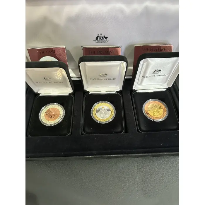 Millenium coin series 3 coin set Past Present Future 