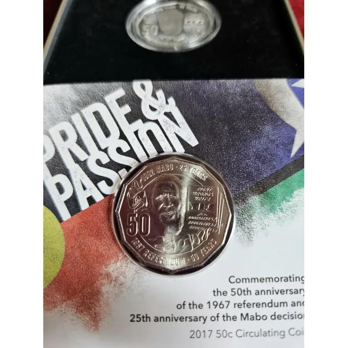 2017 50c Silver Proof Mabo 'Pride and Passion' incl bonus 50c Circulating Coin