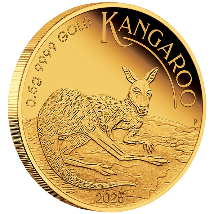 2025 Australian Kangaroo Mini Roo 0.5g Gold Proof Perth Mint Coin