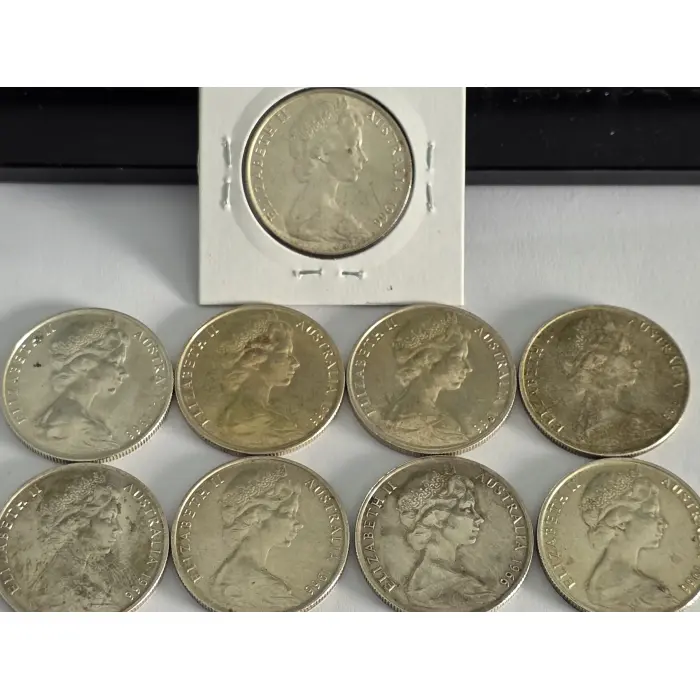 1966 round 50 cent NINE COIN BUNDLE over 3oz silver content