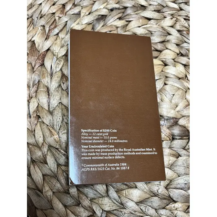 1984 $200 Gold Koala Coin - 10g 22ct (.9167) - Original RAM Folder