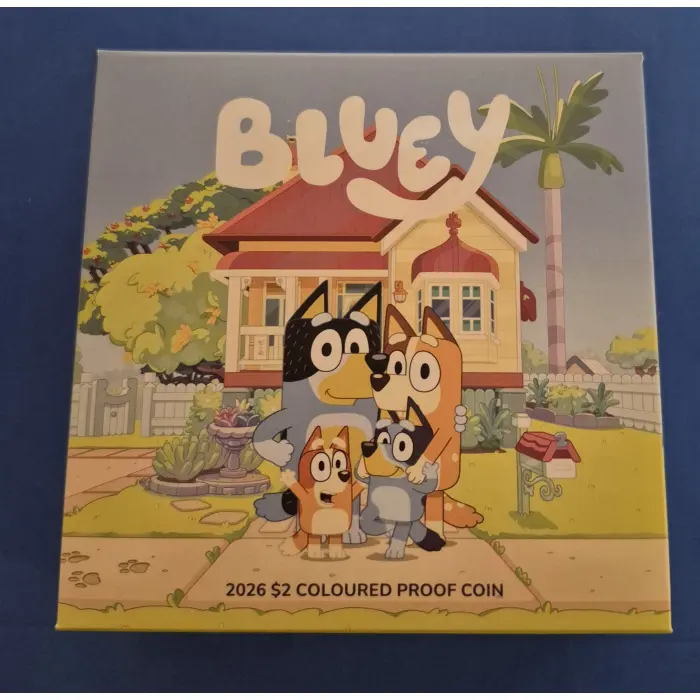 2026 Bluey $2 Coloured Proof Coin 