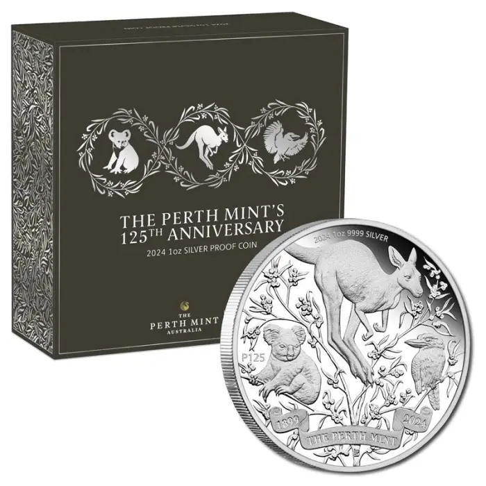 2024 1oz Silver Perth Mint's 125th Anniversary Coin - Mintage: 10,000