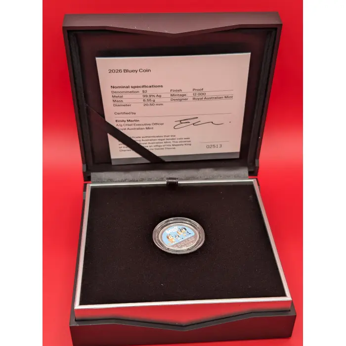 2026 Bluey Silver Proof Coin #2513