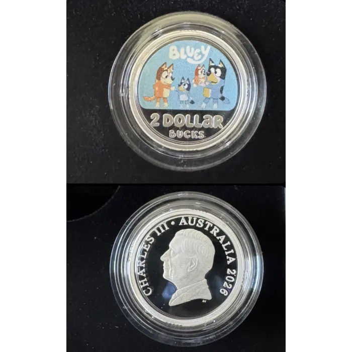 2026 bluey coins silver and carded