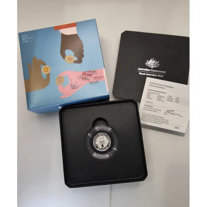 2026 $1 60TH ANNIVERSARY OF DECIMAL CURRENCY 'C' MINTMARK SILVER PROOF