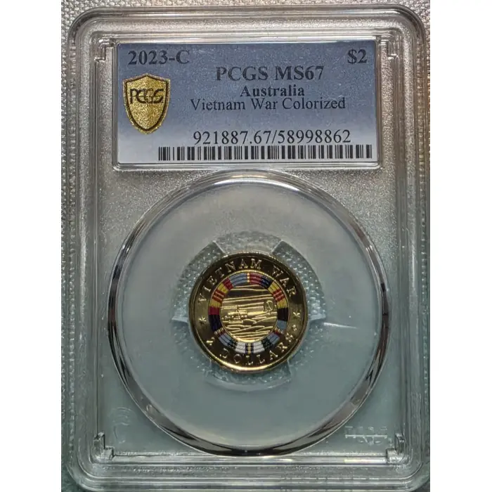PCGS MS 67 - 2023-C $2 Vietnam War Colorized