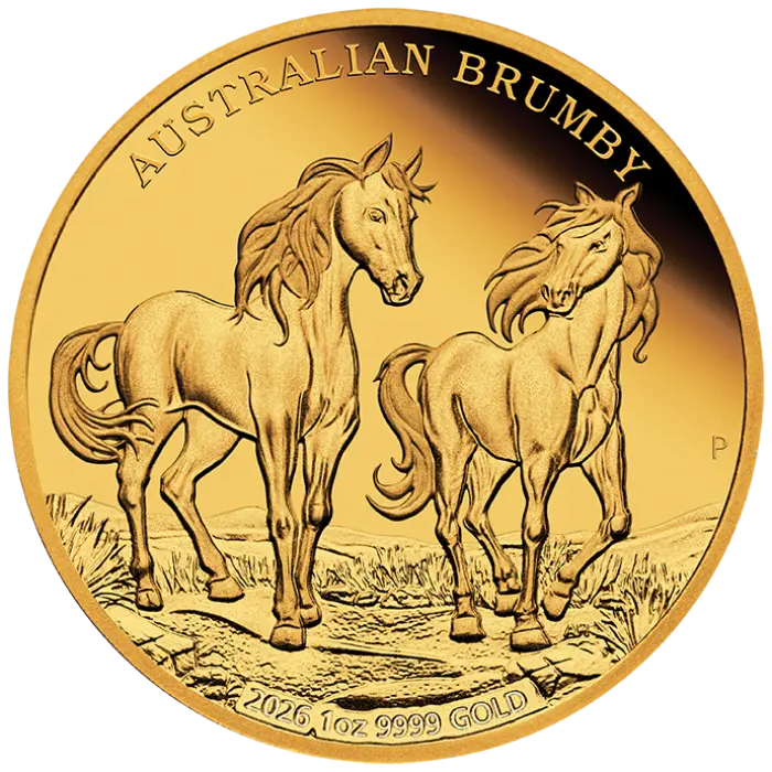 2026 Australian Brumby 1oz Gold Proof Perth Mint Presentation Case & COA