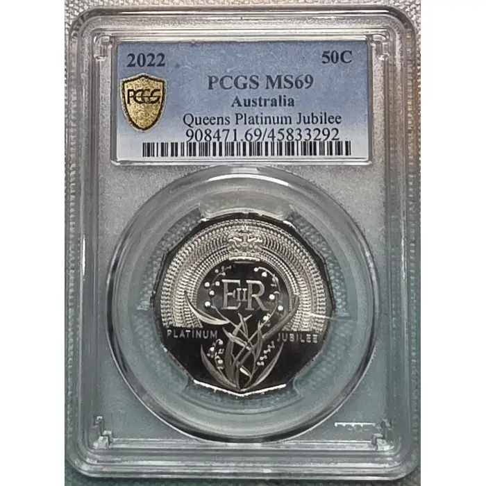 PCGS MS 69 - 2022 50C Elizabeth II Platinum Jubilee