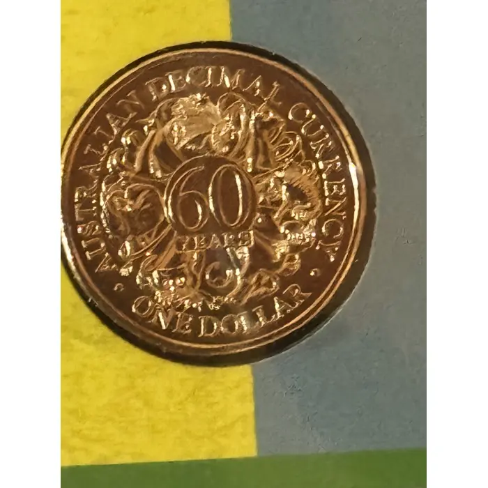 2026 $1 60TH ANNIVERSARY DECIMAL CURRENCY “AUSTRALIA MAP COUNTERSTAMP" - GREEN