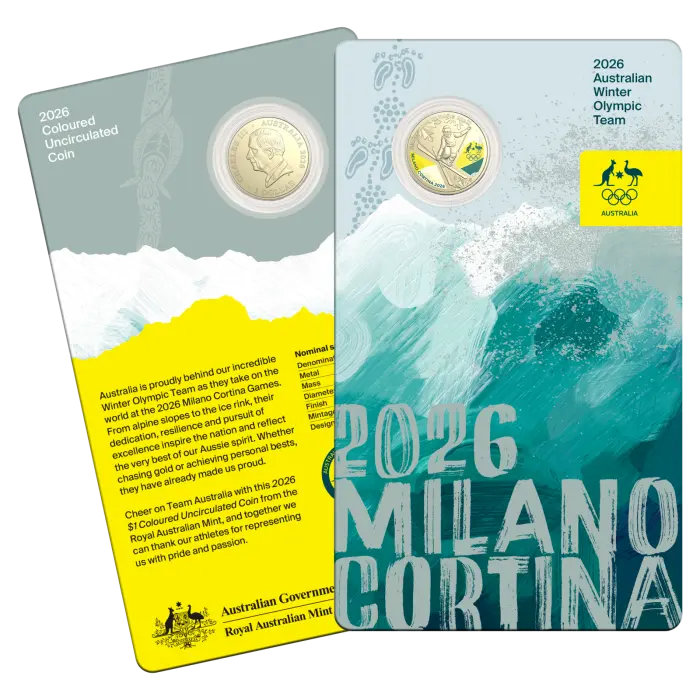 2026 $1 Winter Paralympic Team Carded Coin (Second type)- Mintage: 25,000