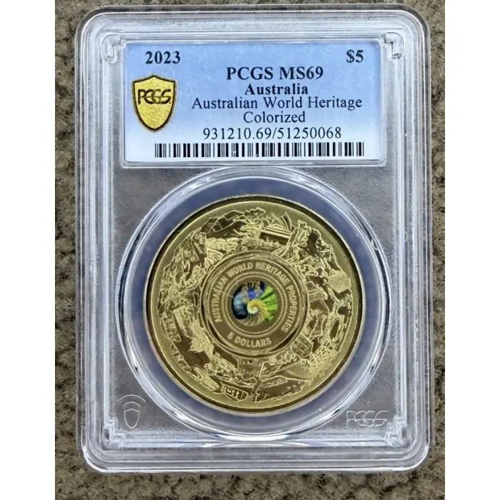 2023 $5 Australian World Heritage Coin PCGS MS69