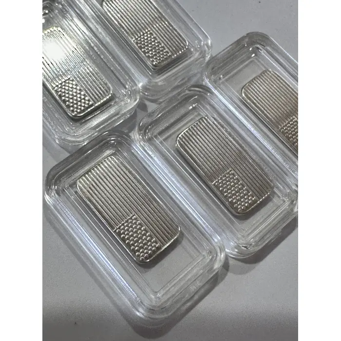 1g .999 Silver Bars in Capsule x5 🇺🇸 USA 🇺🇸 Flag