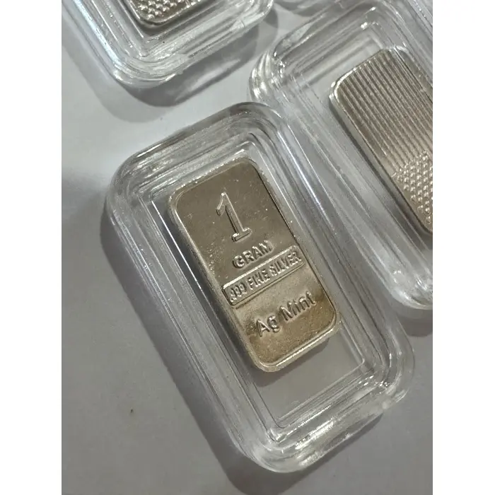 1g .999 Silver Bars in Capsule x5 🇺🇸 USA 🇺🇸 Flag
