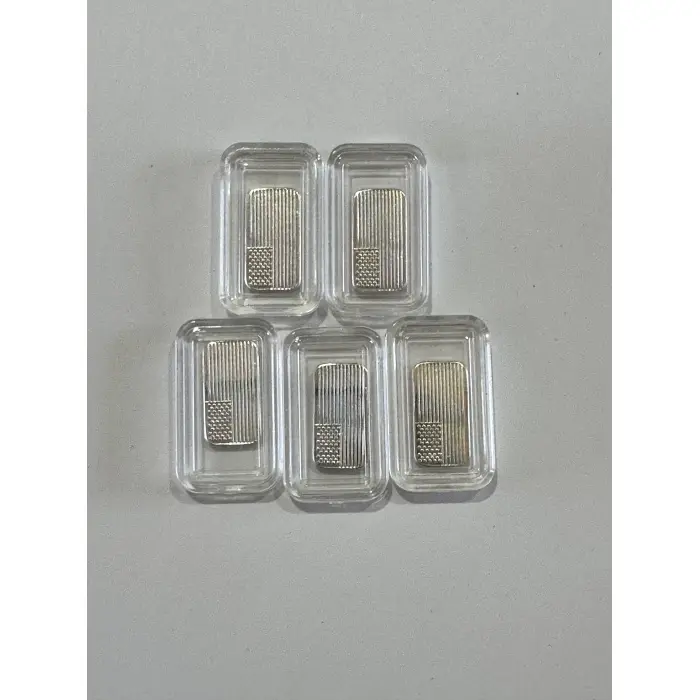 1g .999 Silver Bars in Capsule x5 🇺🇸 USA 🇺🇸 Flag