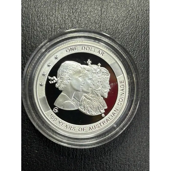 ANDA RELEASE 100 YEAR'S OF AUST COINAGE 2010 $1 SILVER PROOF "C" Master M/Mark