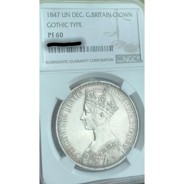 1847 Great Britain Gothic Crown (Undecimo) – NGC PF 60