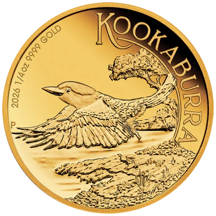 2026 Australian Kookaburra 1/4oz Gold Proof Perth Mint Presentation Case & COA