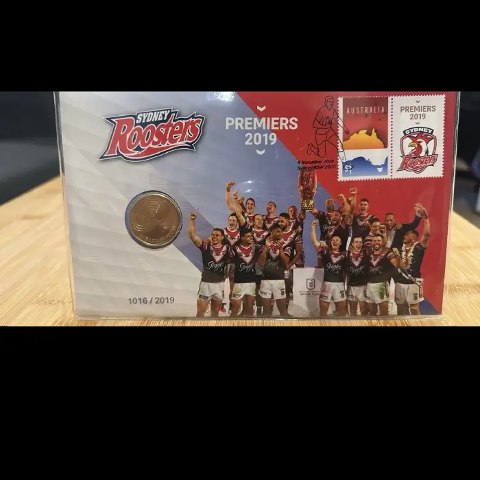 2019 Sydney Roosters - NRL Premiers - $1 Coin PNC - Stamp & Coin Cover