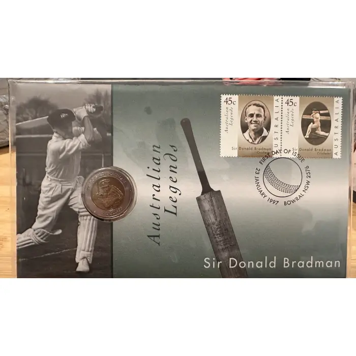 1997 PNC $5 Bimetal UNC Coin 'Australian Legends - Sir Donald Bradman'